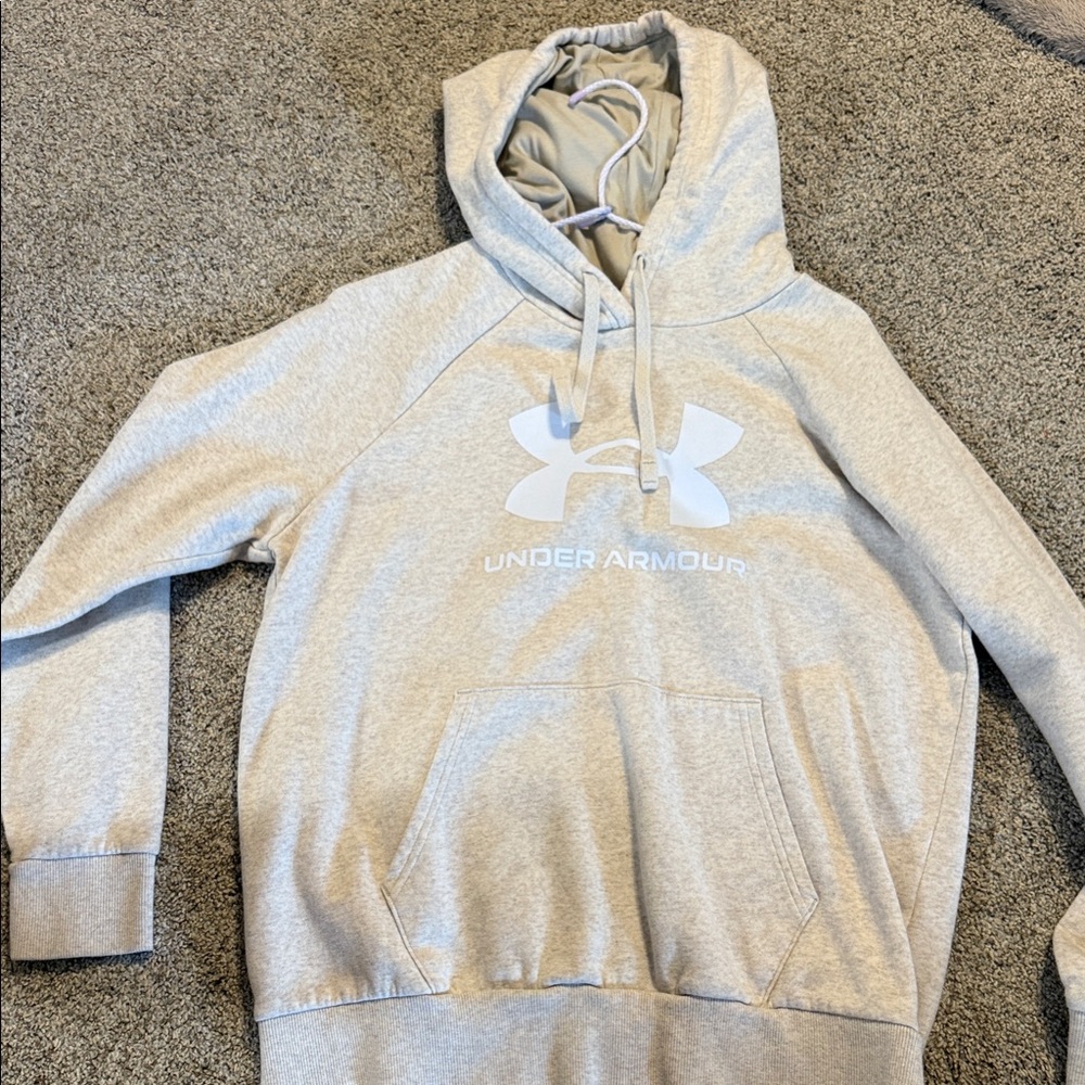 Under Armour Light Oatmeal Color Pullover Hoodie